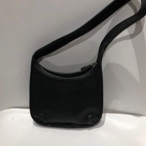 Coach small black leather bag